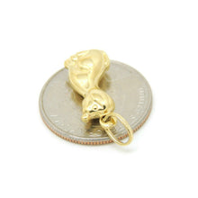 Load image into Gallery viewer, 14k yellow Gold hollow 3d dog full body Pendant charm jewelry fine gift pet 1.4g
