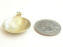Load image into Gallery viewer, New 10k yellow Gold soccer ball Pendant charm sport fine gift jewelry 0.97" 2.6g

