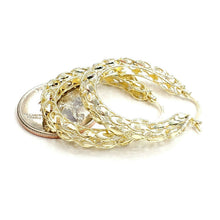 Load image into Gallery viewer, New 10K yellow Gold 1.29" 4mm Turkish hoop Earrings Round fine jewelry 4.9g
