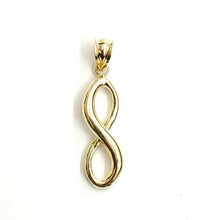 Load image into Gallery viewer, New 10k solid yellow Gold infinity Pendant love forever fine gift jewelry 1.9g
