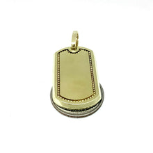 Load image into Gallery viewer, real 10k yellow Gold solid dog tag Pendant charm shiny fine gift jewelry 6.7g
