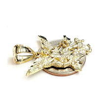 Load image into Gallery viewer, New 10k yellow gold saint Michael pendant charm fine religious gift jewelry 3.9g
