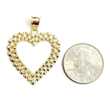 Load image into Gallery viewer, New 10k yellow gold heart pendant charm love Amor fine gift women jewelry 3g
