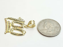 Load image into Gallery viewer, New 10K Solid Yellow Gold Diamond Cut One Hundred 100 Charm Pendant jewelry 3g
