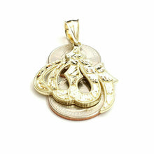 Load image into Gallery viewer, 14K Yellow Gold Nugget Allah Islamic God Pendant Charm religious jewelry 9.1g
