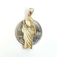 Load image into Gallery viewer, 10k yellow gold saint Jude juda pendant charm fine religious gift jewelry 1.8g

