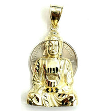 Load image into Gallery viewer, New 10k yellow gold buddha Buda Buddah pendant charm fine religious jewelry 5.8g
