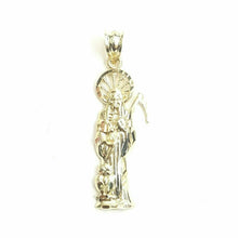 Load image into Gallery viewer, 10k yellow gold Santa muerte holy death Pendant fine gift jewelry unisex 1.6g
