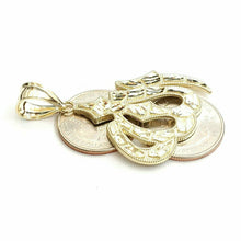 Load image into Gallery viewer, 14K Yellow Gold Nugget Allah Islamic God Pendant Charm religious jewelry 9.1g
