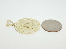 Load image into Gallery viewer, 10k yellow gold round virgin Caridad del Cobre pendant fine jewelry 1.23" 5.4g
