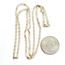 Load image into Gallery viewer, 14K tri color Gold Valentino Chain Necklace fine jewelry unisex 2.5mm 22" 4.8g
