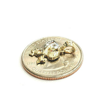 Load image into Gallery viewer, New 14k two tone Gold full body tiny angel heart Pendant charm fine jewelry 1.1g
