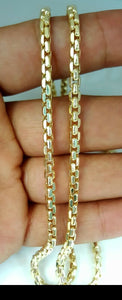 New 10K yellow gold 3.90mm round box chain Necklace fine gift jewelry 22.7g 32"