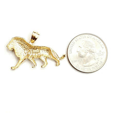 Load image into Gallery viewer, 14k yellow Gold lion full body Leo zodiac Pendant charm gift fine jewelry 3.4g
