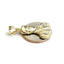 Load image into Gallery viewer, 10k yellow gold Jesus Malverde Narco saint Sinaloa pendant charm fine gift 2.4g
