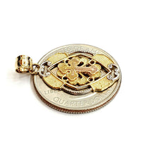 Load image into Gallery viewer, 14k solid 3 color gold cross Pendant charm fine gift religious jewelry unisex 2g
