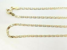 Load image into Gallery viewer, New 10K tri color gold 2mm valentino chain Necklace 2.3g fine women gift 20&quot;
