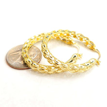 Load image into Gallery viewer, New 10K yellow Gold 1.52" 4mm Turkish hoop Earrings Round fine jewelry 5.7g
