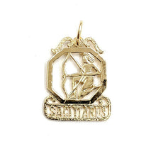 Load image into Gallery viewer, 14k yellow Gold Sagittarius Archer astrology Zodiac Sign Pendant jewelry 1.3g
