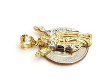 Load image into Gallery viewer, 10k two tone gold jesus full body religious gift pendant charm fine jewelry 3.6g
