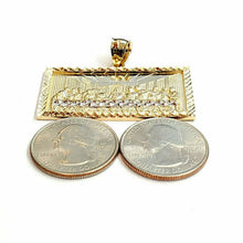 Load image into Gallery viewer, 10k two tone gold last supper pendant charm diamond cut fine gift jewelry 8.4g
