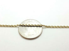 Load image into Gallery viewer, New 10K yellow gold 2mm hollow rope chain Necklace fine gift jewelry 4.3g 24&quot;
