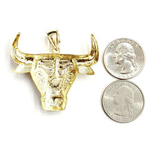 Load image into Gallery viewer, 10k yellow solid Gold Taurus bull zodiac Pendant charm gift fine jewelry 7.7g
