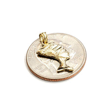 Load image into Gallery viewer, 10k yellow Gold tiny Egyptian queen Nefertiti head Pendant fine jewelry 0.9g
