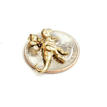 Load image into Gallery viewer, 14k yellow Gold Dinosaur Full body animal Jurassic Pendant charm jewelry 1.4g

