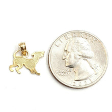 Load image into Gallery viewer, 14k yellow Gold tiny dog full body Pendant charm fine jewelry gift pet 0.6g
