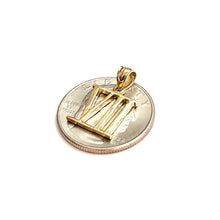 Load image into Gallery viewer, New 14KT Yellow Gold Solid Roman number 7 Pendant charm gift Fine Jewelry 1.6g
