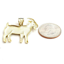 Load image into Gallery viewer, New 10k yellow Gold Goat Pendant charm diamond cut animal fine gift jewelry 4.5g
