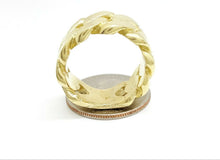 Load image into Gallery viewer, 14K solid Yellow Gold 11.6mm Cuban link Ring Band fine jewelry 17.2g size 9.5
