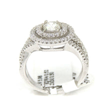 Load image into Gallery viewer, 0.83Ct Natural Diamond In 14k White Gold Wedding Engagement women Ring Size 6.5
