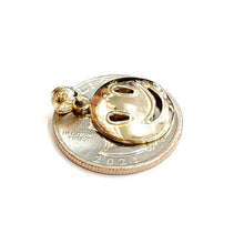 Load image into Gallery viewer, New 14k yellow gold round happy face emoji pendant charm gift fine jewelry 1.5g
