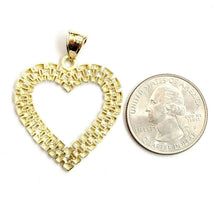 Load image into Gallery viewer, New 10k yellow gold heart pendant charm love Amor fine gift women jewelry 3g
