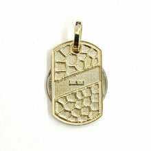 Load image into Gallery viewer, 10k yellow Gold solid men's nugget dog tag Pendant charm fine gift jewelry 4.2g
