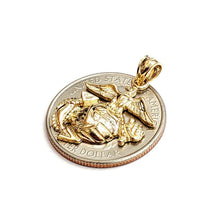 Load image into Gallery viewer, 14k yellow gold US Marine Corps Emblem pendant charm Fine Jewelry men women 3.1g
