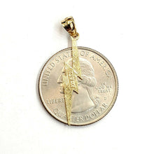 Load image into Gallery viewer, New 14k yellow gold lightning bolt pendant charm gift fine jewelry 0.6g
