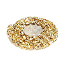 Load image into Gallery viewer, 10K real yellow gold 3.75mm Turkish chain Necklace gift fine jewelry 24" 21.3g
