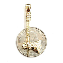 Load image into Gallery viewer, New 14k Yellow Gold Solid 3D AXE Pendant charm outdoor tool fine jewelry 2.8g
