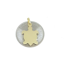 Load image into Gallery viewer, New 14k yellow gold hollow turtle full body pendant charm fine gift jewelry 1.3g
