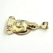 Load image into Gallery viewer, New 10k yellow gold buddha Buda Buddah pendant charm fine religious jewelry 5.8g
