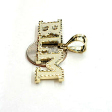 Load image into Gallery viewer, New 10k yellow gold BLM black lives matter pendant charm fine gift unisex 6.3g
