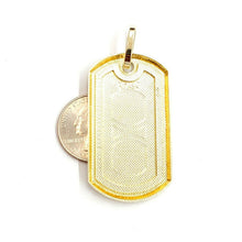 Load image into Gallery viewer, New 10k yellow Gold solid dog tag Pendant charm shiny fine gift jewelry 9.9g
