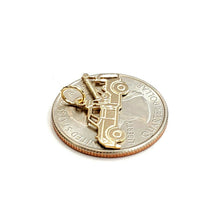 Load image into Gallery viewer, New 14k yellow Gold tow truck car Pendant charm gift fine jewelry 1g
