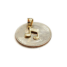 Load image into Gallery viewer, New 14k solid yellow Gold Tiny music sign note Pendant gift fine jewelry 0.6g
