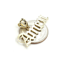 Load image into Gallery viewer, New 10k yellow Gold AMEN word Pendant charm polished shiny fine jewelry 2.5g
