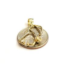 Load image into Gallery viewer, 14K Yellow Gold 3D medical stethoscope doctor nurse Pendant Fine Jewelry 2.2g
