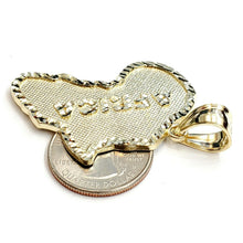 Load image into Gallery viewer, New 10k yellow gold Africa continent outline map pendant charm fine jewelry 8.9g
